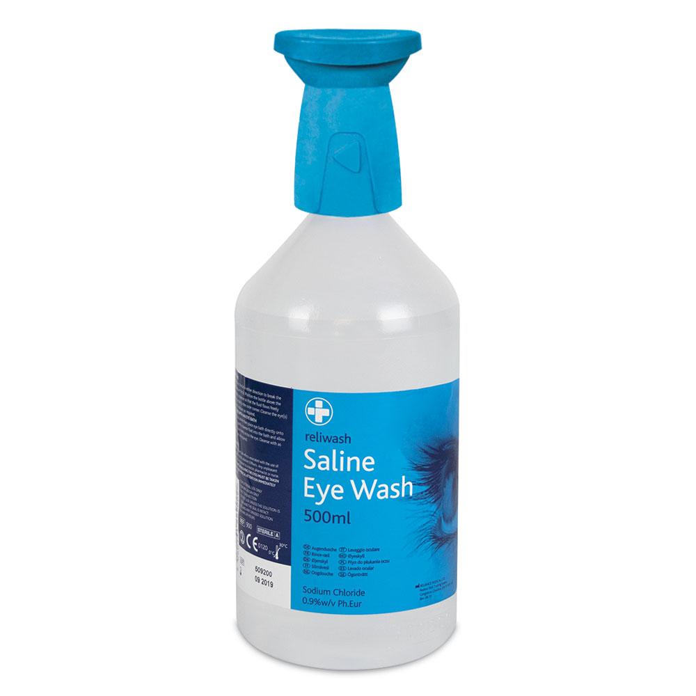 Saline Eye Wash 500ml with Eyebath