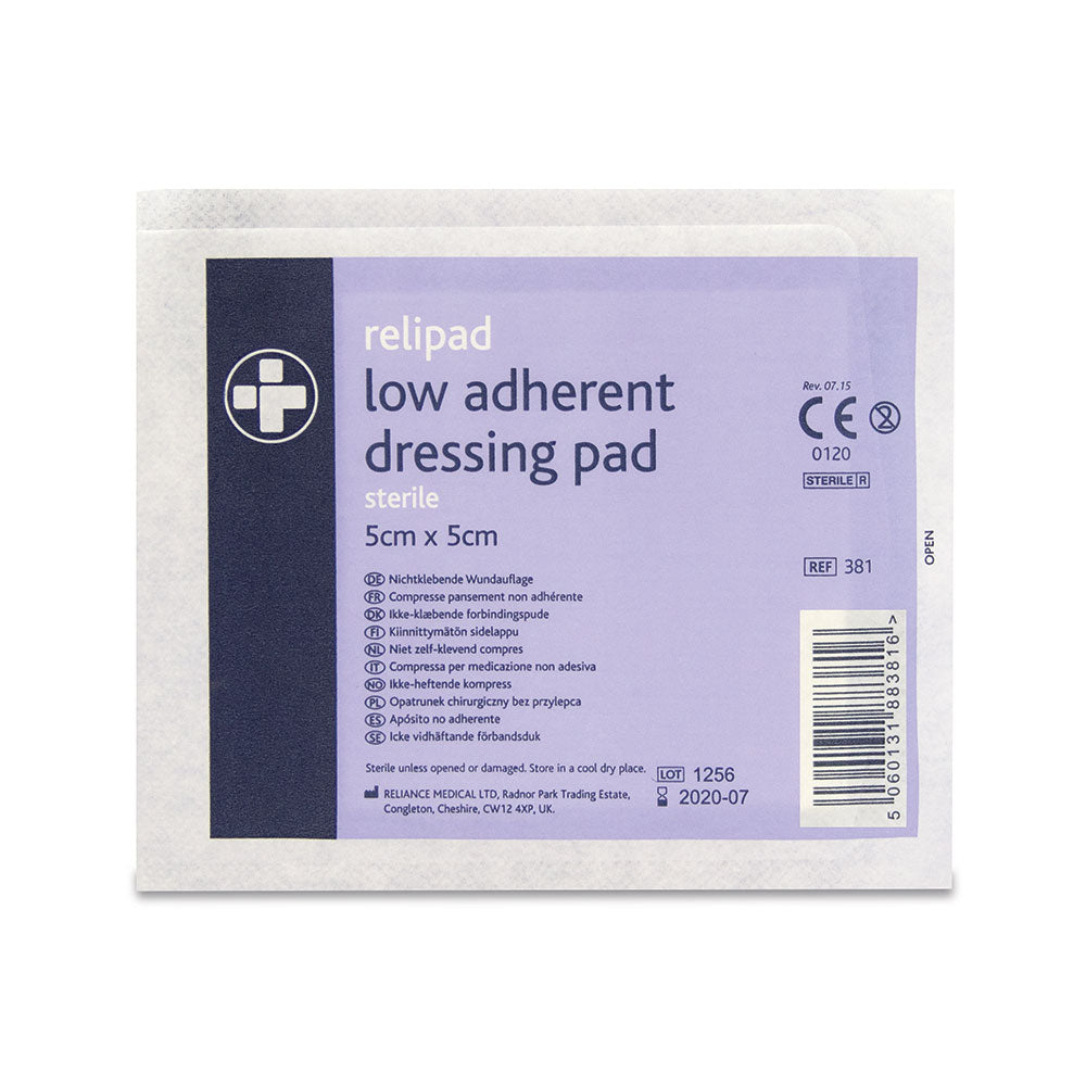 Low-Adherent Dressing Pads 7.5cm x 7.5cm 100pk