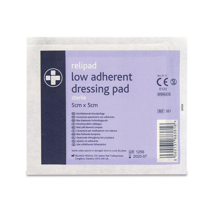 Low-Adherent Dressing Pads 7.5cm x 7.5cm 100pk
