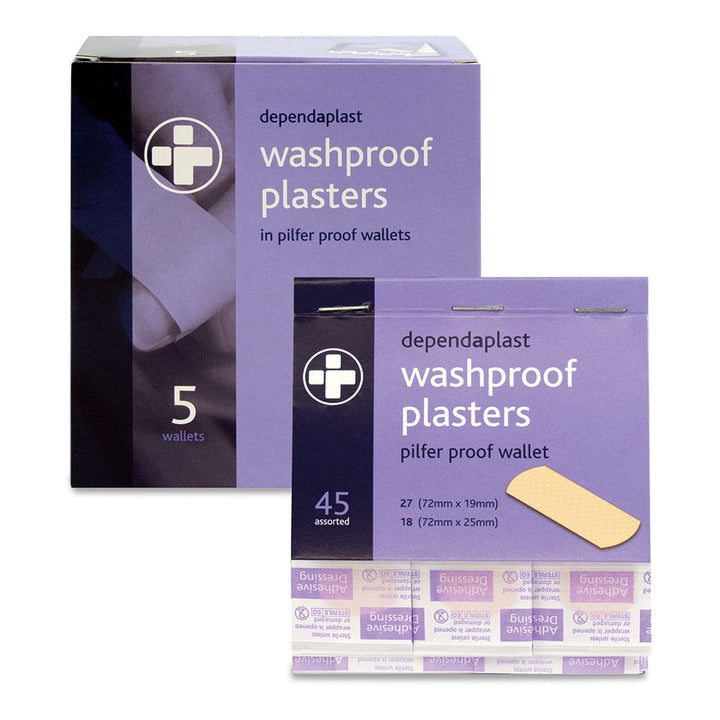 Washproof Plasters Refill Box of 5 Wallets