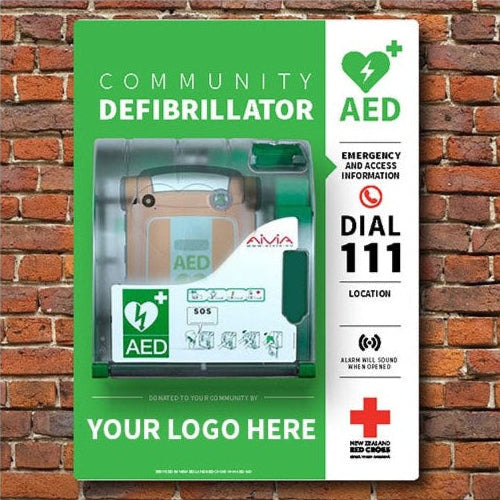 Community AED Station with G5 CPR AED & Outdoor Monitored Temp-Controlled Cabinet