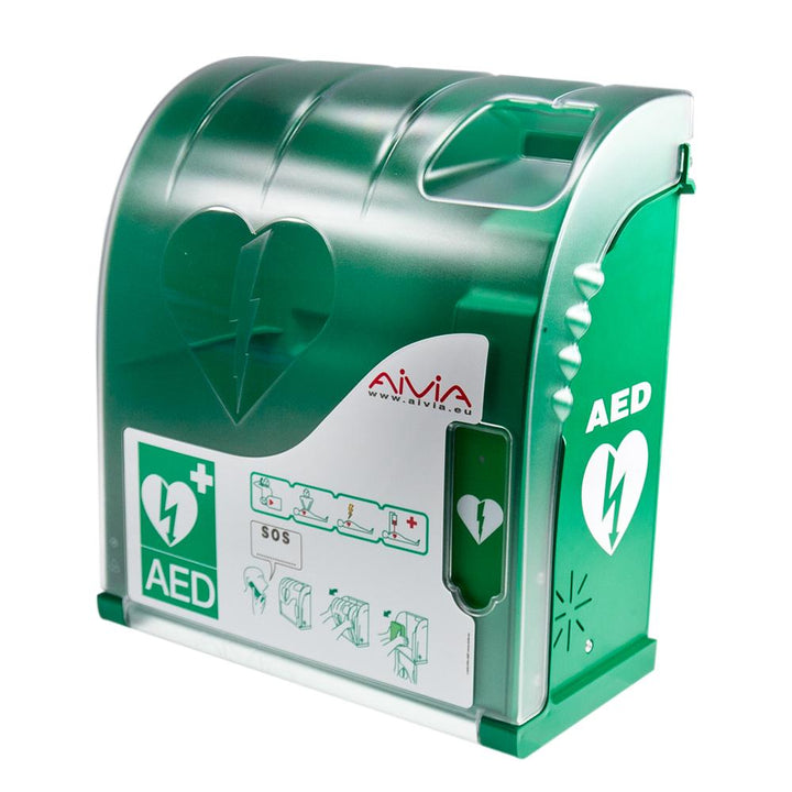 Community AED Station with ZOLL CPR AED 3 & Outdoor Monitored Temp-Controlled Cabinet